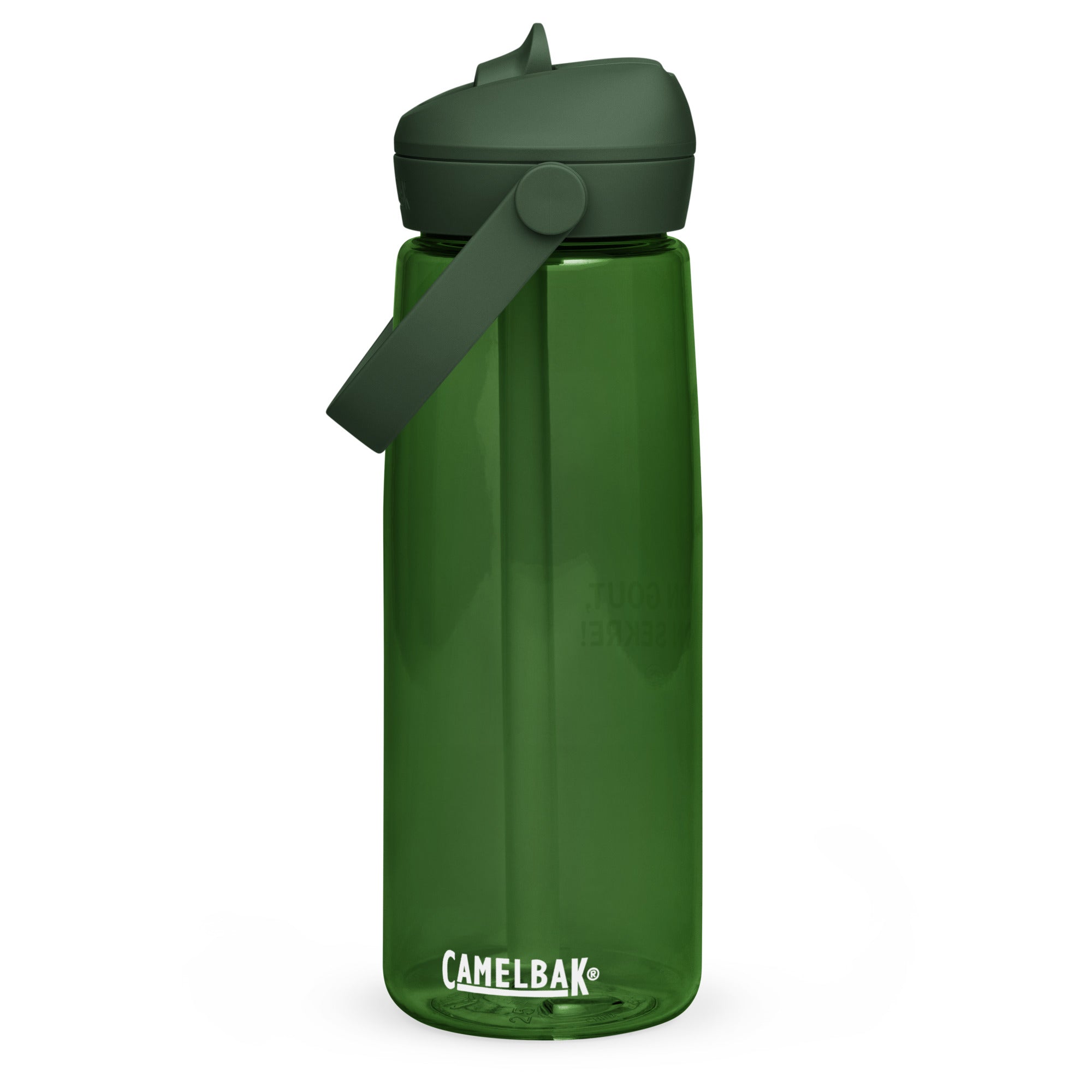 Flip straw water bottle